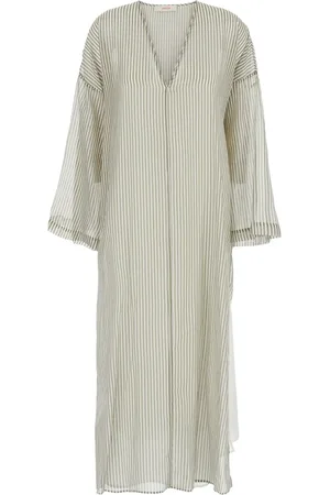 Jucca Striped kaftan dress