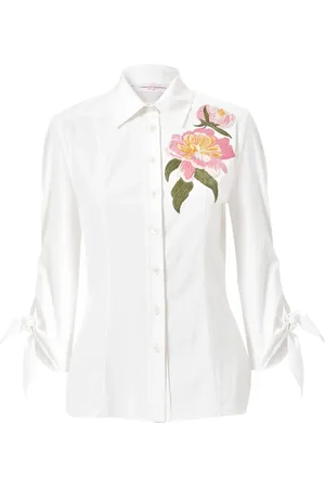 Carolina Herrera Floral-embroidered shirt