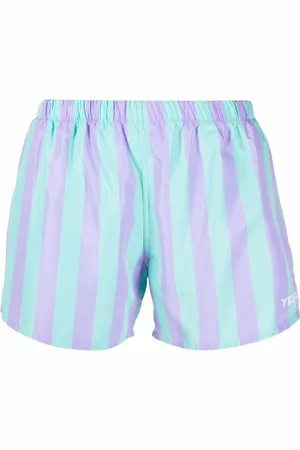 YES I AM Stripe-print swim shorts