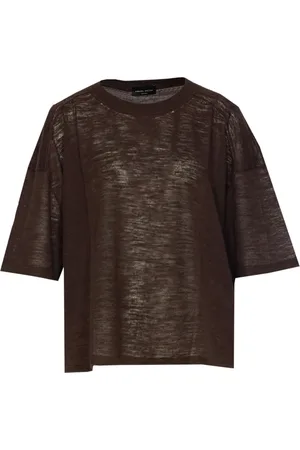 Roberto Collina M??lange-effect knitted top