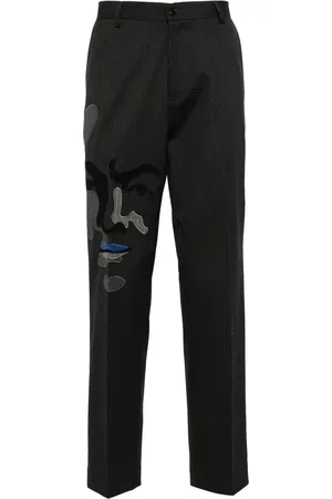 KIDSUPER STUDIOS Embroidered-motif pressed crease trousers
