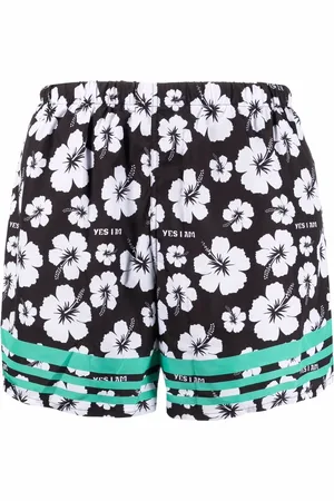 YES I AM Floral-print swim shorts