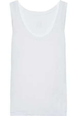 120% Lino Scoop-neck tank top