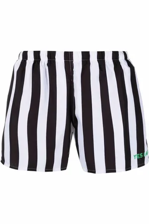 YES I AM Stripe-print swim shorts
