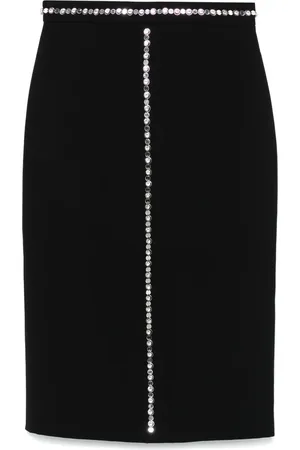 Nº21 Glass crystal-detail mini skirt
