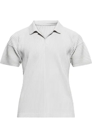 Issey Miyake Pliss??-effect polo shirt