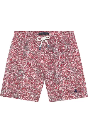 Brooks Brothers Coral-print swim shorts