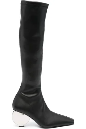 Courrèges Circle 90mm faux-leather knee-high boots