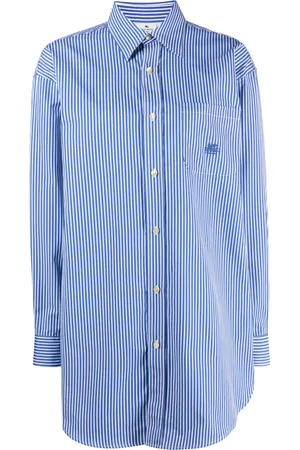 Etro Striped logo-embroidered cotton shirt