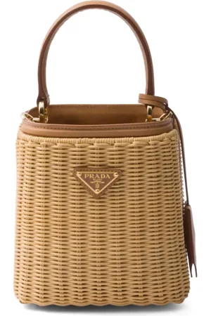 Prada Mini Panier Triangle-logo bucket bag