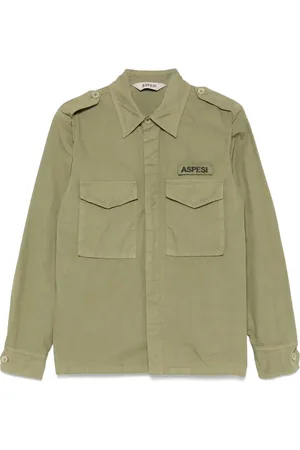 Aspesi Detachable-logo shirt
