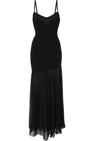 Mariuccia Milano Sheer-panel maxi dress