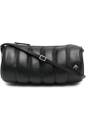 MANU Cylinder padded logo-plaque shoulder bag