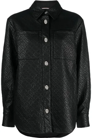 HUGO BOSS Monogram-emed long-sleeve shirt