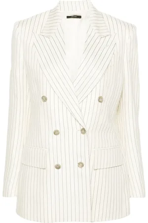 Tom Ford Striped double-breasted twill blazer