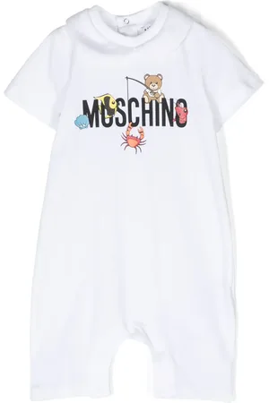Moschino Logo-print stretch-cotton romper