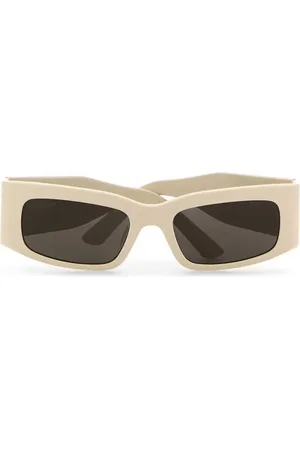 Balenciaga Logo-print rectangle-frame sunglasses