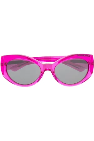 Balenciaga Debossed-logo cat-eye sunglasses