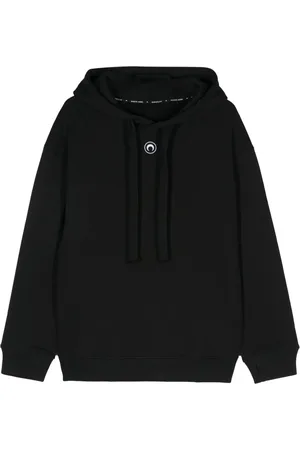 Marine Serre Crescent Moon-embroidery hoodie
