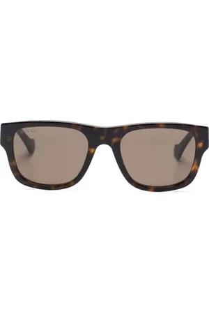 Gucci Tortoiseshell-effect square-frame sunglasses