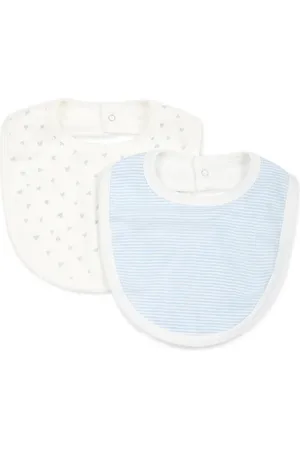 Petit Bateau Cotton bibs set (two pieces)