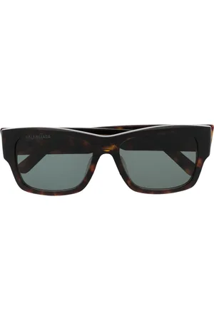 Balenciaga Enamelled-logo square-frame sunglasses