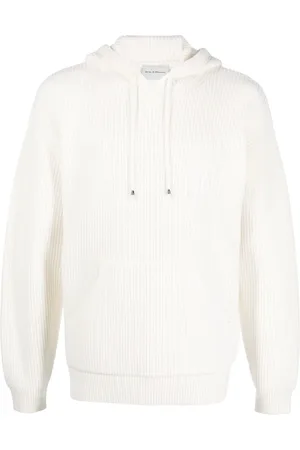 Drôle de Monsieur Logo-embroidered waffle-knit hoodie