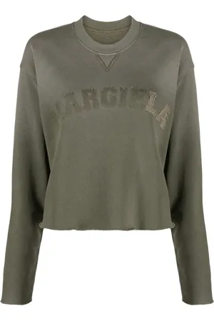 Maison Margiela Logo-patch cropped sweatshirt