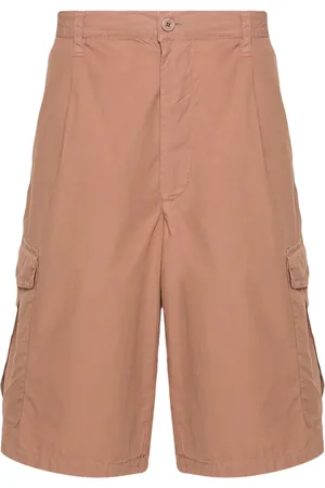 Emporio Armani Pleat-detail cotton cargo shorts