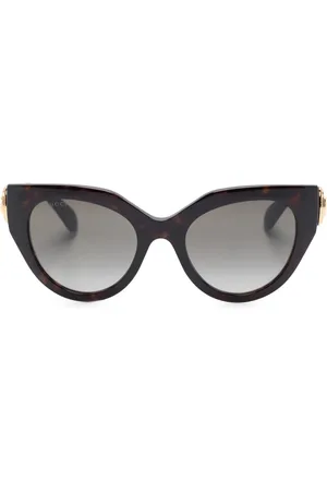 Gucci Logo-plaque cat eye-frame sunglasses