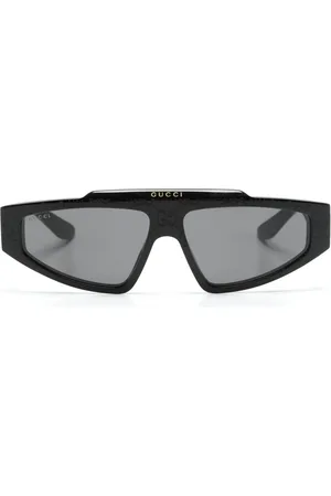 Gucci GG-supreme geometric-frame sunglasses