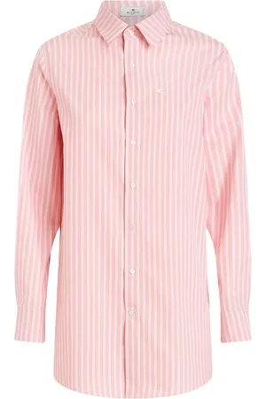 Etro Embroidered-logo striped shirt