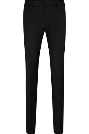 HUGO BOSS Straight-leg wool trousers