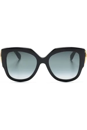 Gucci Logo-plaque round-frame sunglasses
