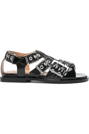 Ganni Eyelet-detailing sandals
