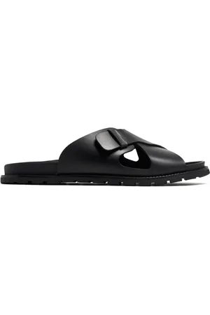 Neil Barrett Criss-cross leather slides