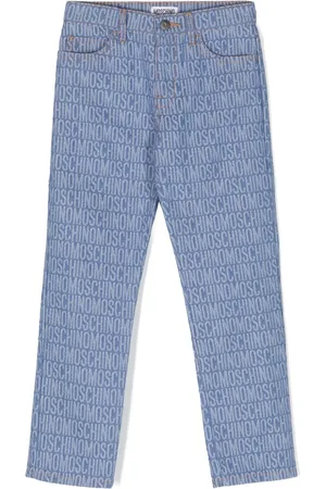 Moschino Monogram-jacquard straight jeans