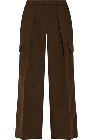 Burberry Pleat-detail wool cargo trousers