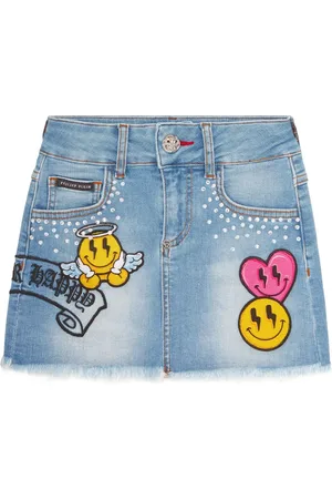 Philipp Plein Smile denim skirt