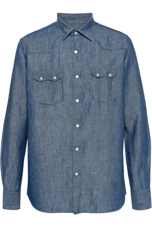 LARDINI Chambray longsleeved shirt