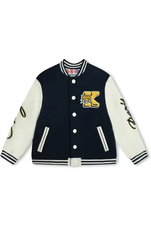 Kenzo Logo-appliqu?? colour-block bomber jacket