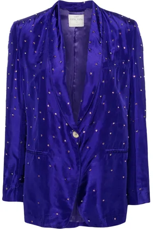 FORTE FORTE Crystal-embellished silk blazer