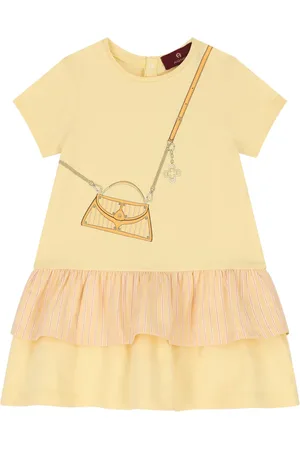 Aigner Graphic-print ruffle dress