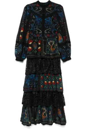 Farm Rio Arabesque Scarves maxi dress