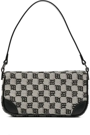 MISBHV Logo-jacquard leather shoulder bag
