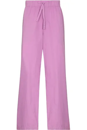 Tekla Drawstring-waist pajama bottoms