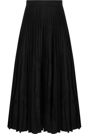 Balenciaga Creased wool pleated skirt