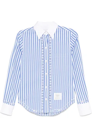 Thom Browne Broderie-anglaise striped shirt