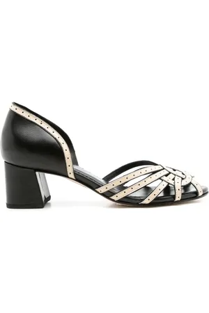 Sarah Chofakian Cordelia 50mm peep-toe pumps