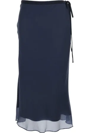 DUNST Layered satin midi skirt